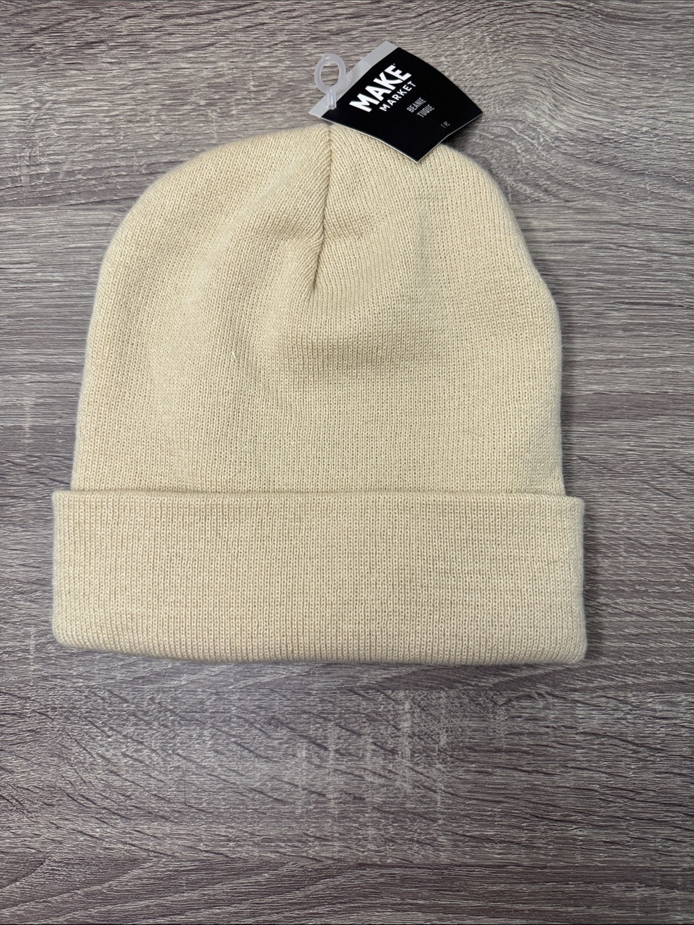 Makers Market Cream/ Beige Tuque Beanie Hat
